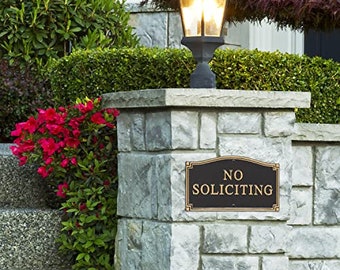 No Soliciting Wall Sign