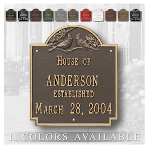 Personalized Cast Metal plaque - Cardinal Wedding wall Plaque