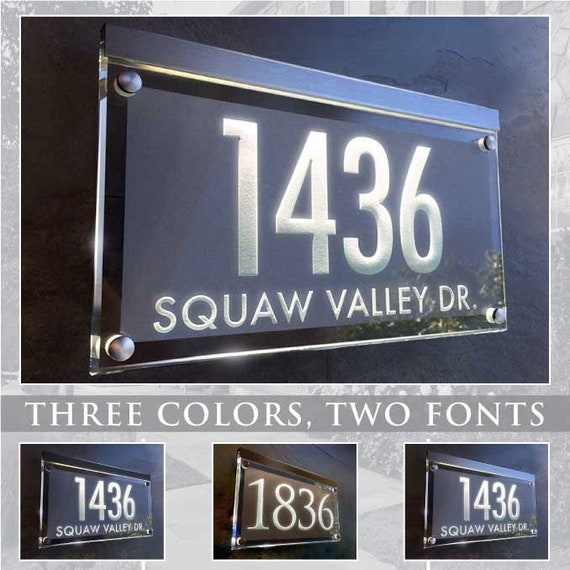 Illuminated Crystal Address Plaque! The Personalized Address Numbers Shine brilliantly!