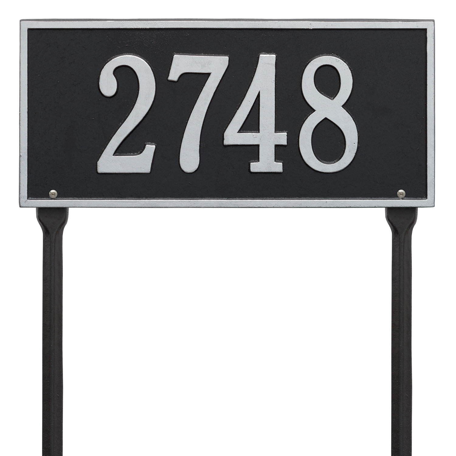 LAWN MOUNTED Address Plaque. Personalized Large Rectangle Etsy