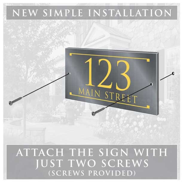 Wall Hangings Signs THE WESTWOOD SQUARE Stone Address Plaque With Engraved Numbers Address Sign