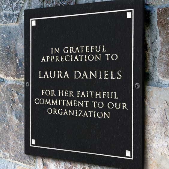 Dedication Posts Stone Dedication Plaque With Engraved Text. Commemoration Sign Made ...