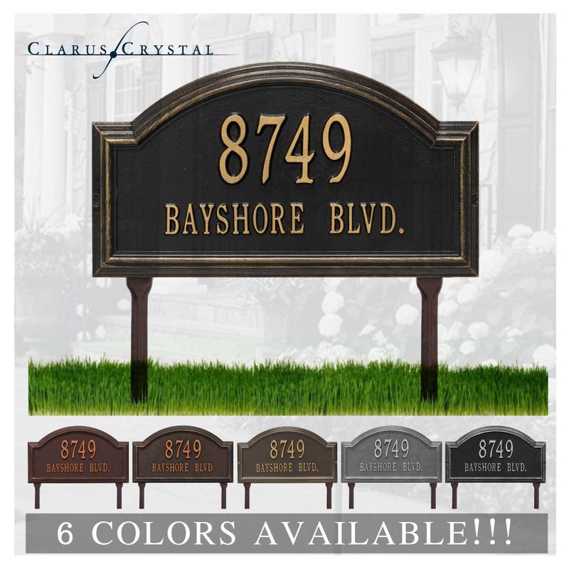 Reflective Yard Flagging Yard Number Sign and Pole - Etsy