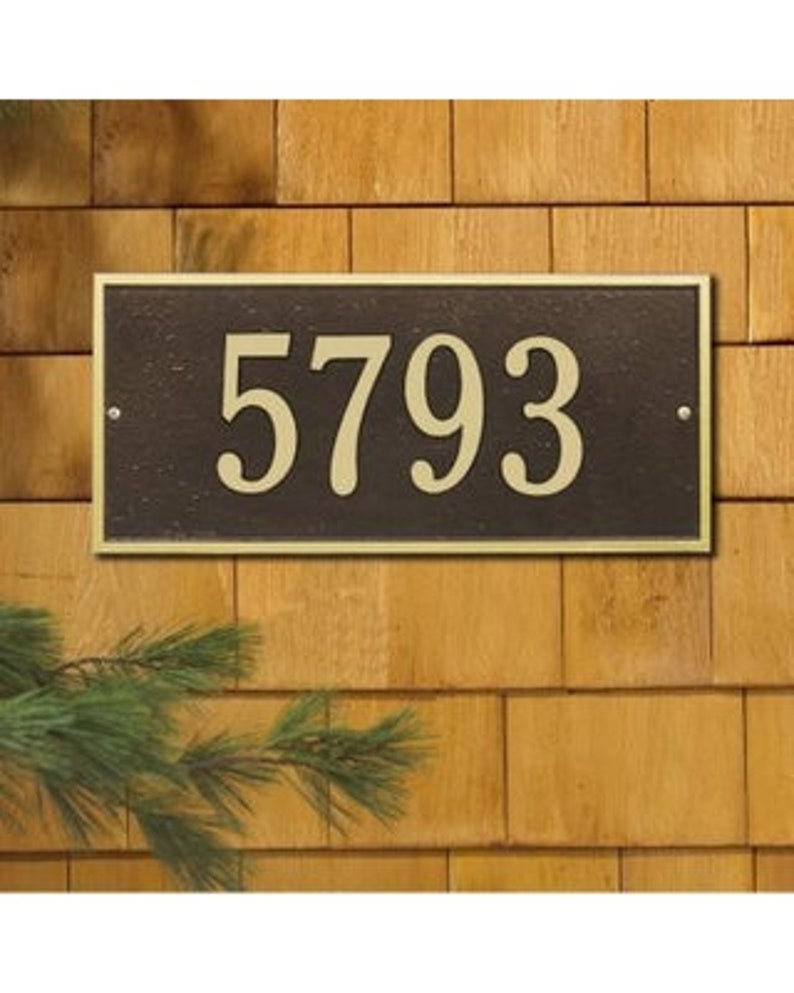 Metal Address Plaque. Personalized Large Rectangle Plaque. Etsy