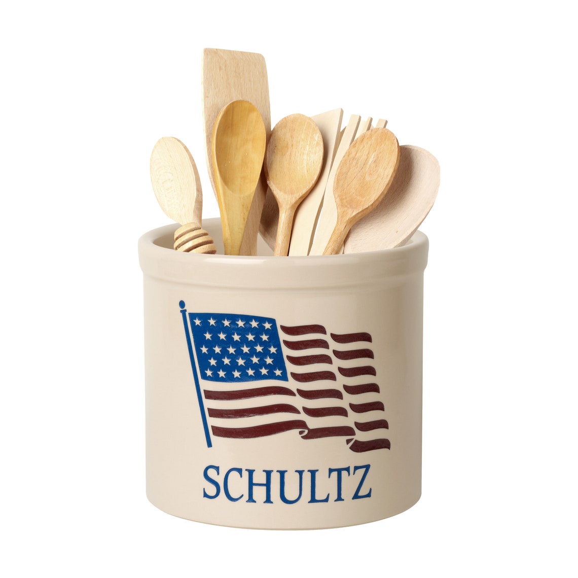 Personalized 2 Gallon Crock Pot With American Flag Etsy