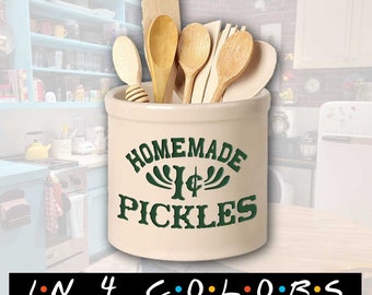 Friends TV Show Replica Pickles Jar, Monica's Kitchen Crock, Handmade Ceramic