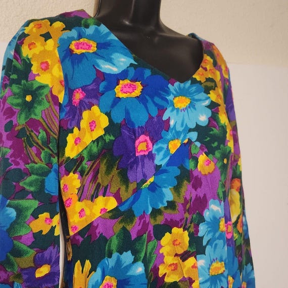 Vintage 60s Flower Power Maxi Hostess Dress Groov… - image 13