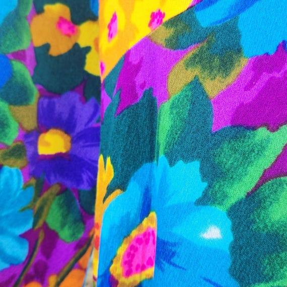 Vintage 60s Flower Power Maxi Hostess Dress Groov… - image 6