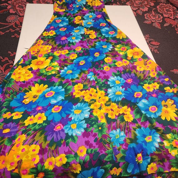 Vintage 60s Flower Power Maxi Hostess Dress Groov… - image 8