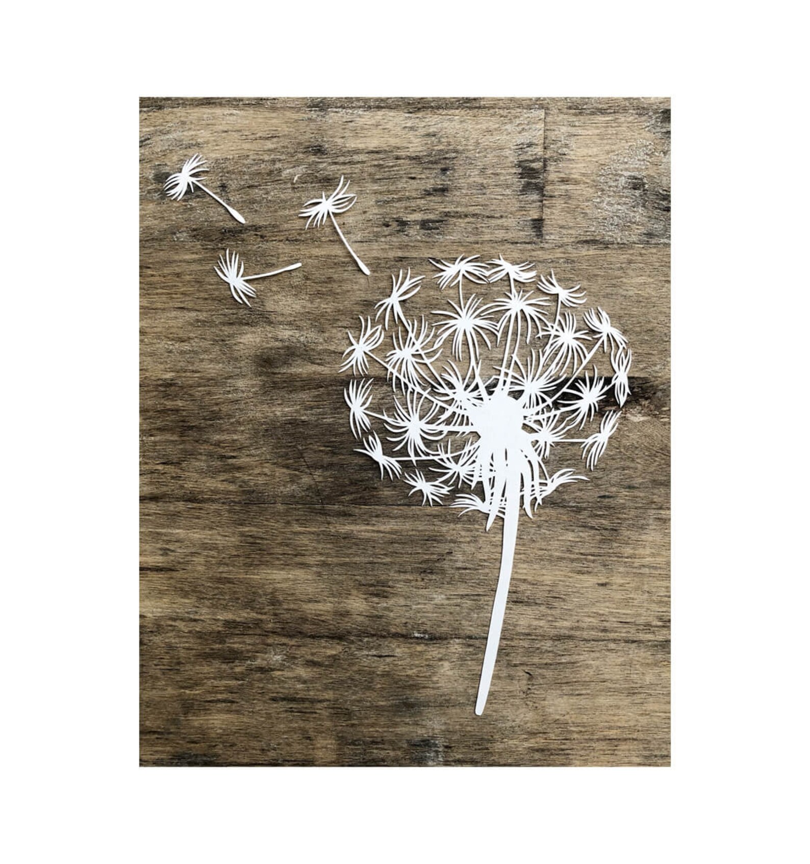 Dandelion Art Dandelion Paper Cut Dandelion Wall Art Etsy