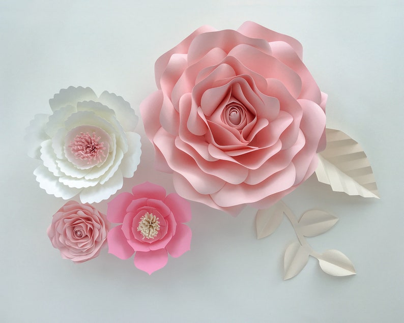 Paper Flowers Small Paper Flower Display Paper Flowers Wall Decor Paper Flower Backdrop Paper Flower Decoration Paper Roses