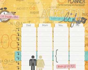 Planner and Calendar: Digital Scrapbooking Elements
