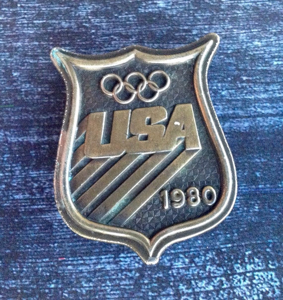 1980 United States Olympic Brass Belt Buckle by B… - image 1