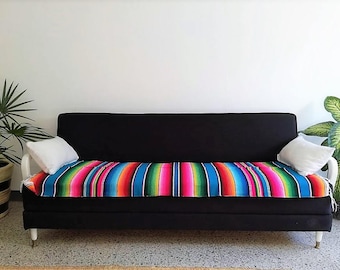 serape blanket, mexican serape blanket, bohemian style blanket, multicolor striped mexican blanket, yoga mat yoga blanket, boho blanket