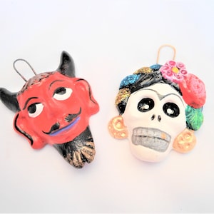 Couple Devil and Frida skull, Devil and Catrina, Day Of The Dead