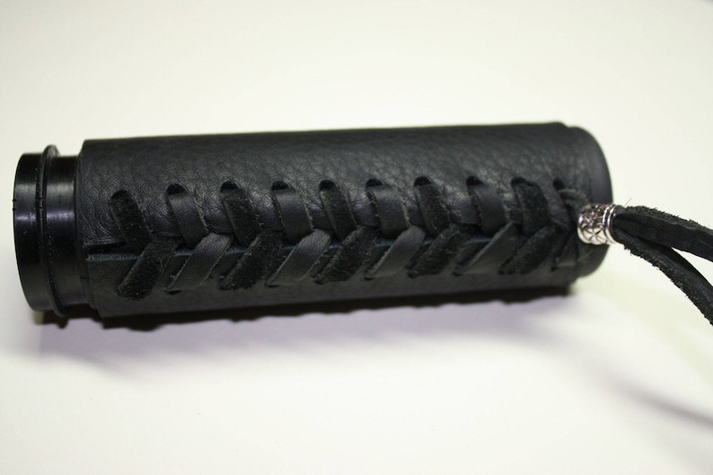 Harley Davidson Leather Motorcycle Hand Grip Black Red Etsy