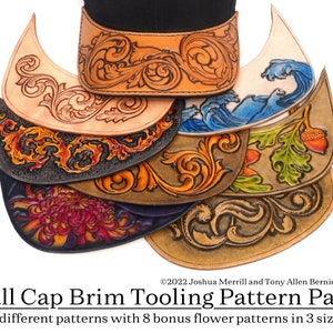 Leather Ball Cap Brim Tooling Pattern Pack