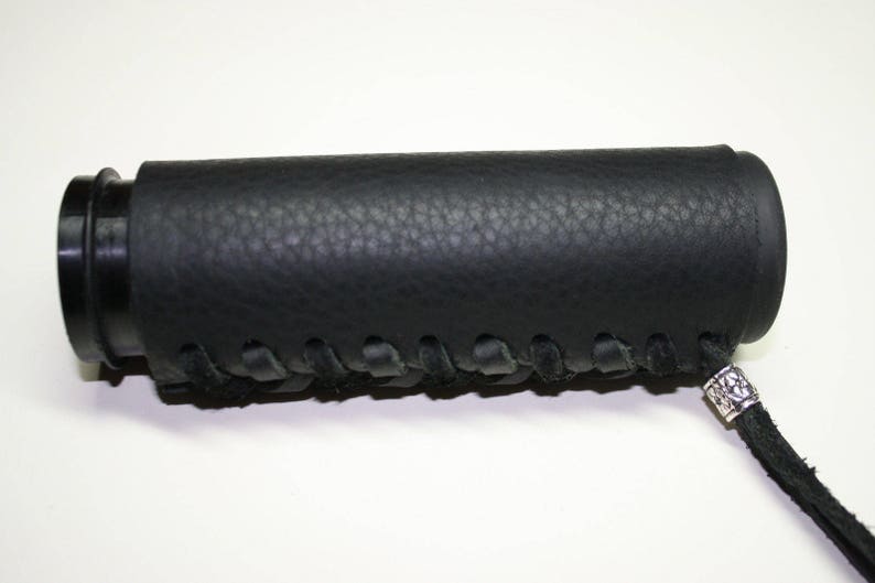 Harley Davidson Leather Motorcycle Hand Grip Black Red Etsy