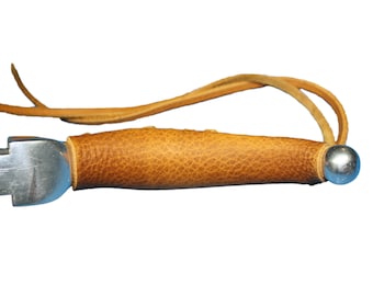 Tan No Fringe Motorcycle Lever Covers for HD Heavy Duty Leather w/ Beads