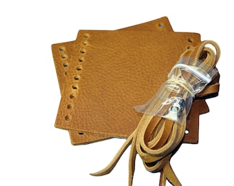 Tan Indian Touring, Heavy Duty Leather Grip Covers, also for  Chief, Chieftain, Springfield, Roadmaster, Made in the USA