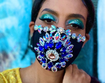 Starburst Rhinestone Mask