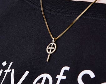 City of Saints Logo Necklace w.Stones