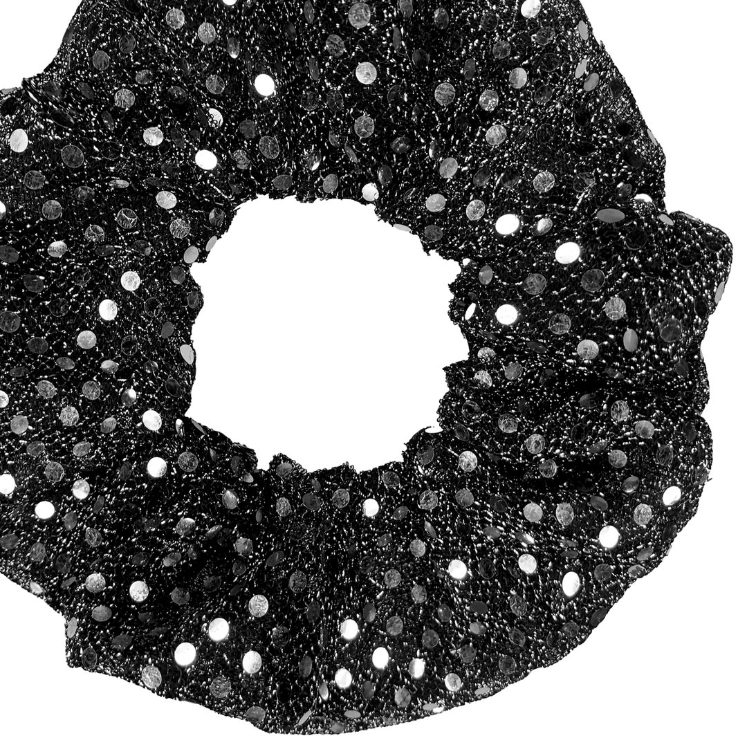 Metallic Sequin Scrunchies Dance Gymnastic Cheer Big Sparkly Ponytail