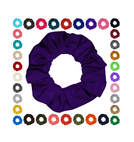 Cotton T Shirt Jersey Scrunchies Choose Size Ponytail Holders Etsy