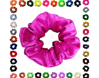 Premium Plush Velvet Scrunchies Choose Size Ponytail Holders Hair Accessories Available in 40+ Colors Made in USA