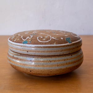 Ed Thompson Ceramic Lidded Vessel Mid Century California Pottery