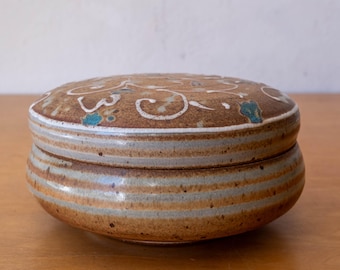Ed Thompson Ceramic Lidded Vessel Mid Century California Pottery