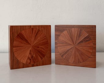 Studio Crafted Wood Bookends by Jere Osgood
