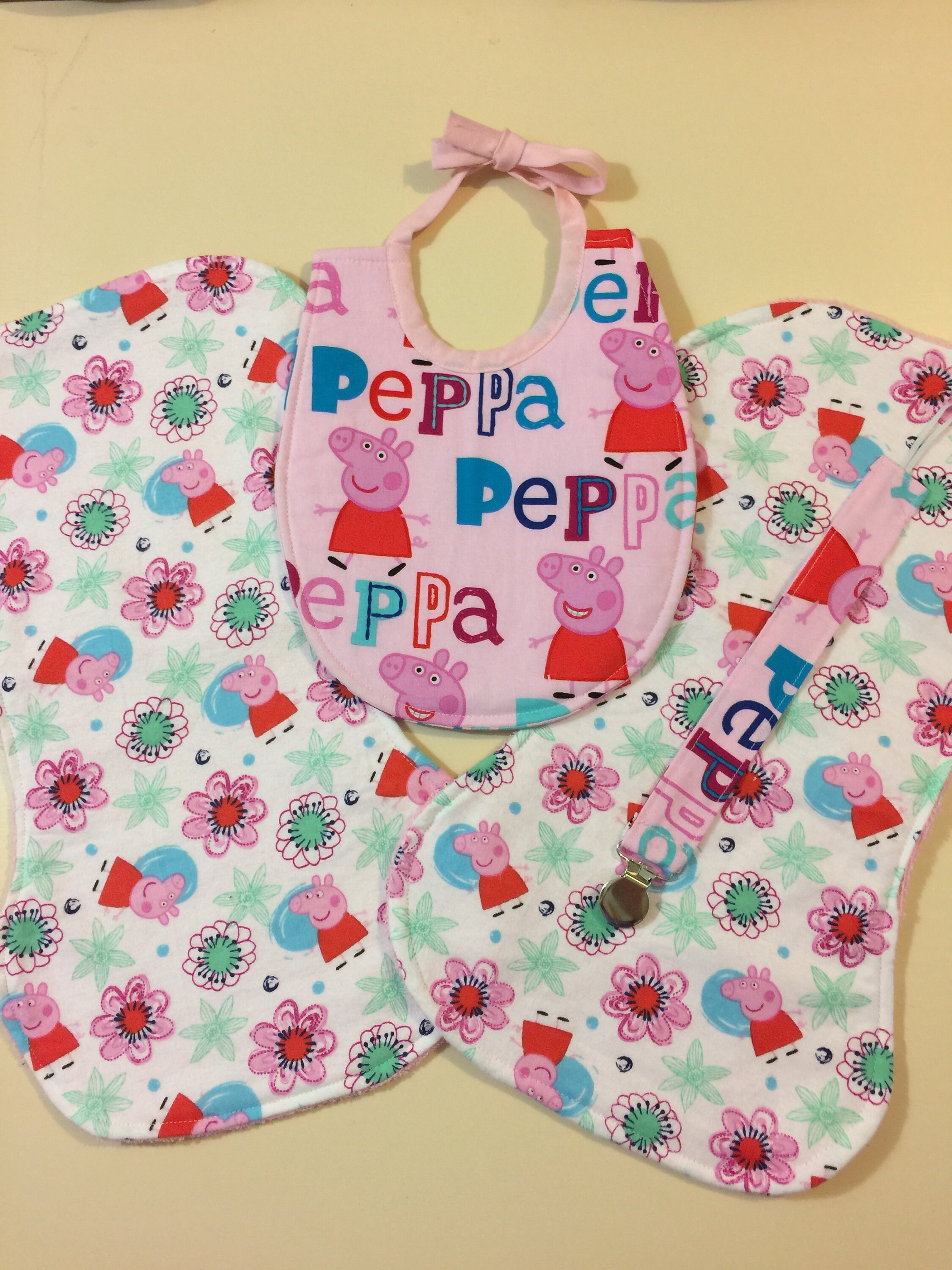 peppa pig bibs