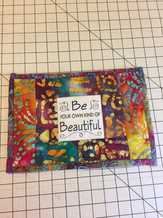 Mug Rug Inspirational Quote Placemat Personal Placemat Etsy