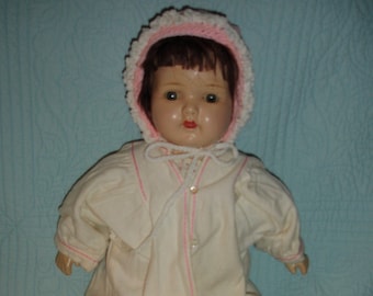 1923 Doll Composition cloth 22 Mama Doll Natural Doll Co. READY for BED Sleep Eyes Crier Cloth Body Etsy