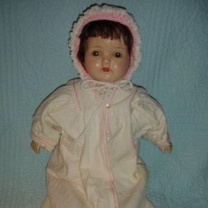 1923 Doll Composition/cloth 22”, Mama Doll,  Natural Doll Co., READY for BED, Sleep Eyes, Crier, Cloth Body