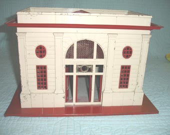 Vintage 1930s Lionel City Train Station No 117 Pre War Pressed Steel Accessory