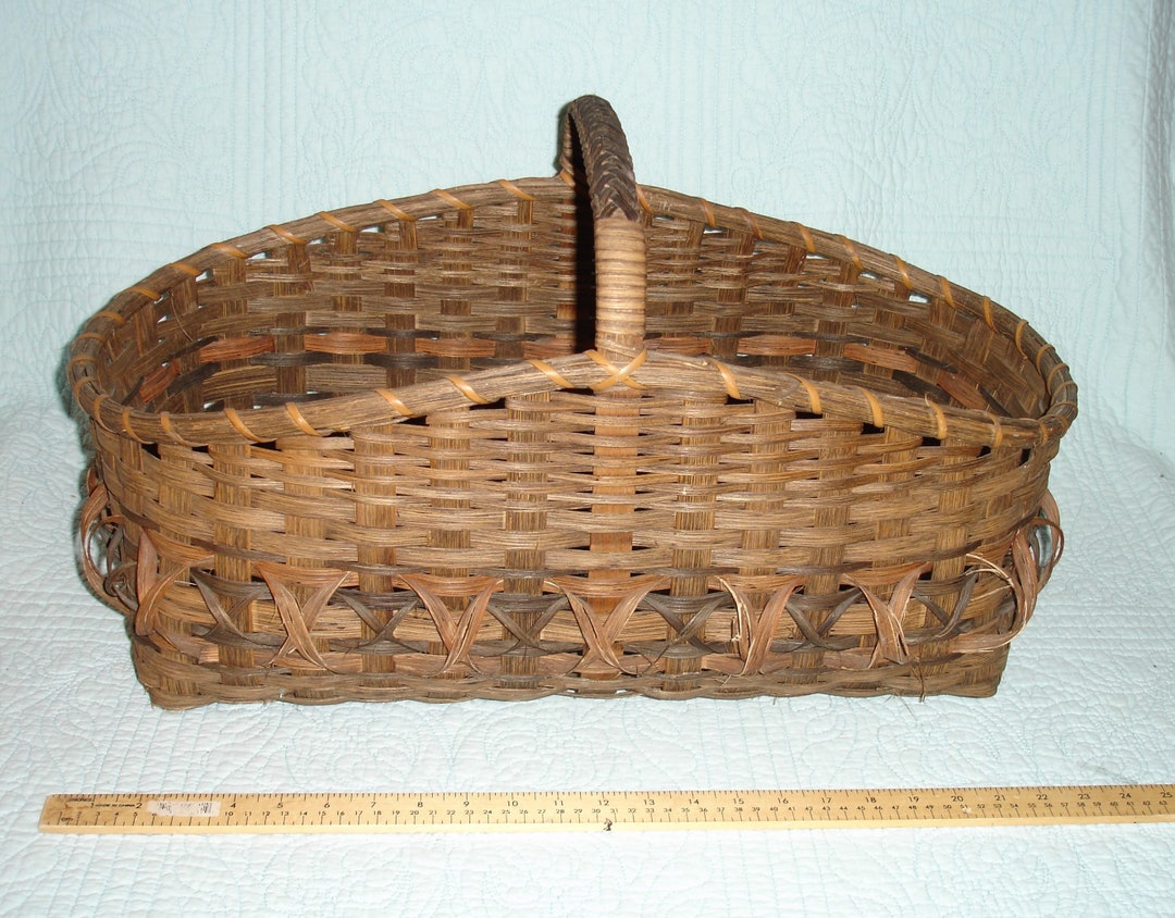 RARE Abenaki Gathering Basket LARGE Decorative Splint Etsy