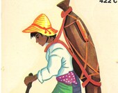 Vintage Duro Decal Retro Mexican Man Folk Southwestern Spanish Latino 422C