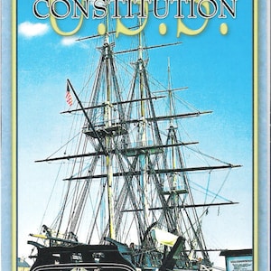 Vintage Postcard, Sailing Ship,U.S.S. Constitution “Old Ironsides”, Navy Yard, Boston, MA   S25