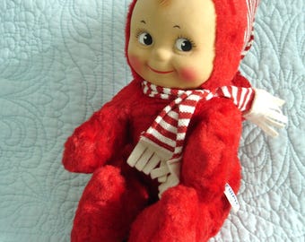 Kuddle Kewpie Doll by Cameo/knickerbocker 1950's Molded Vinyl Face