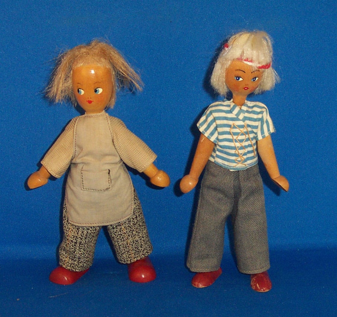 Vintage wooden dolls hotsell