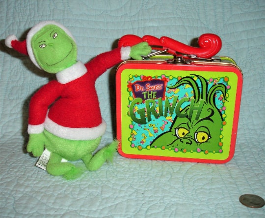 2000 Dr Seuss How The Grinch Stole Christmas Lunch Box Tin Vintage Retro  Collectible Collections