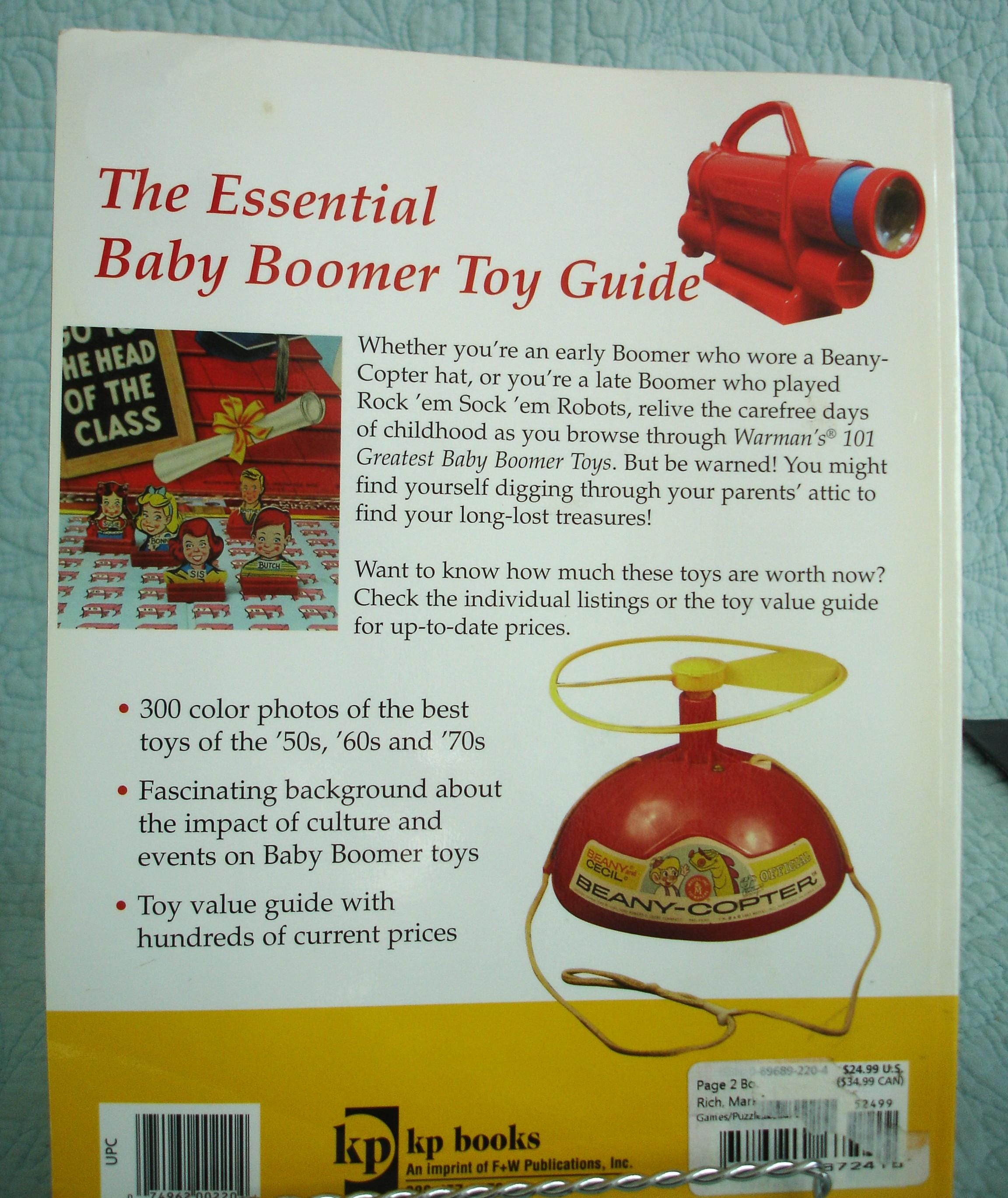 Vintage Baby Boomer Toy Guide Book, 1950s 1960s 1970s Toy