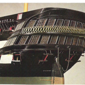 Vintage Postcard of Sailing Ship, Stern of H.M.S. Albion (1842)  S71