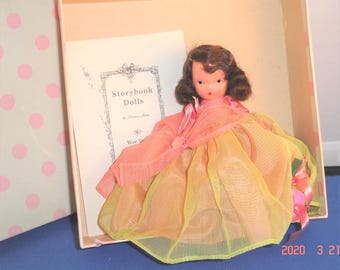 Vintage Nancy Ann Storybook Doll: WEDNESDAY'S CHILD, All Bisque in Box