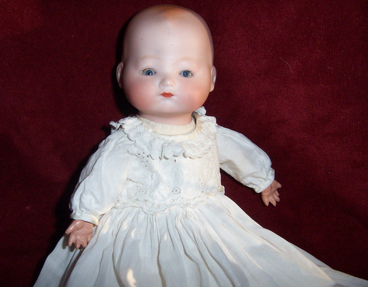 Antique 22” Armand Marseille Bisque Head Chest Kid Limbs-370 Boy Doll Sleep  Eyes - Ellis Antiques