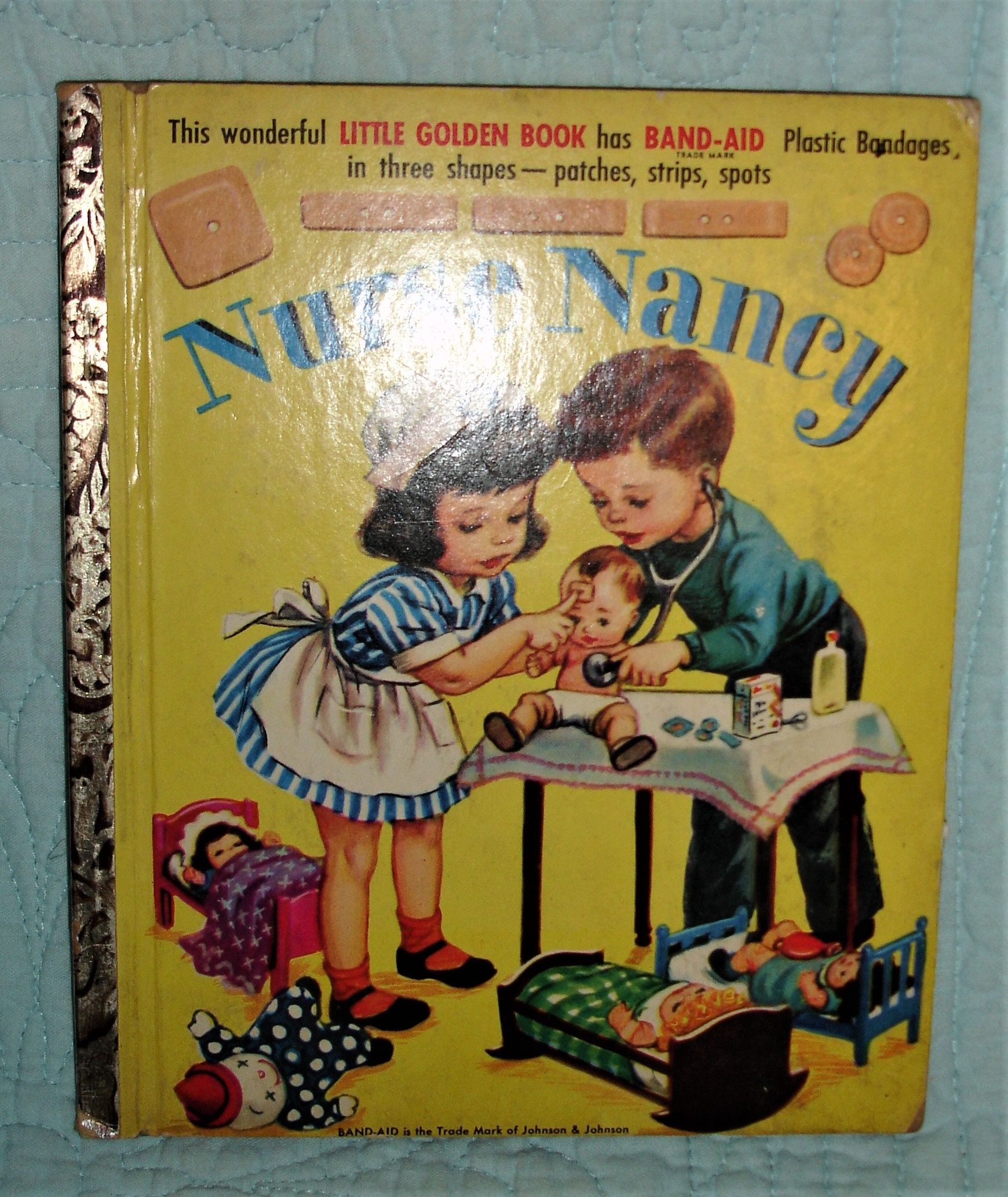 Vintage NURSE NANCY Little Golden Book 1st Ed. 4 Bandaids Etsy