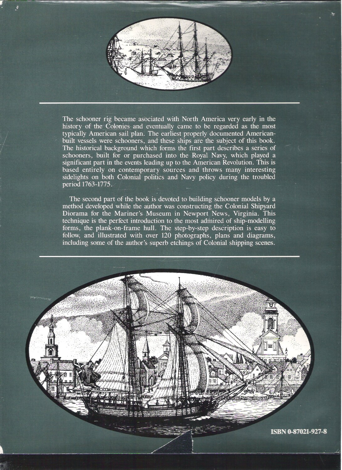 THE COLONIAL SCHOONER 1763 - 1775 Harold M. Hahn Signed and