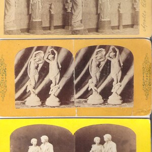 Antieke Stereoscope Stereograph View Cards Beroemde Beelden Statuary Europe Lot van 9 #11